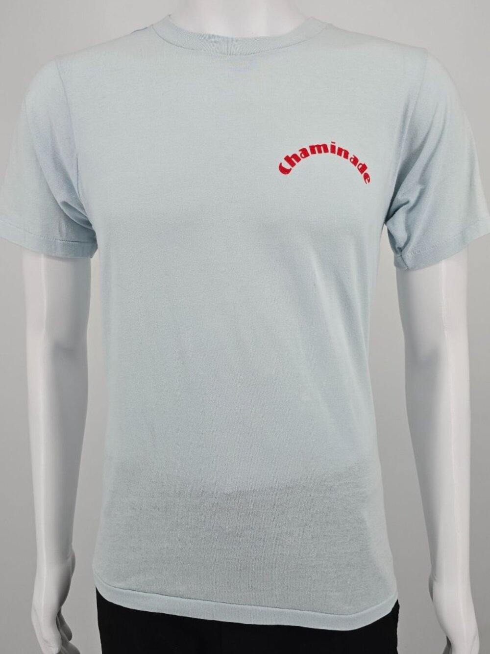 Vintage 1980s Champion Chaminade "Kim Hardwood" Flocked Letter T-Shirt (S/M)